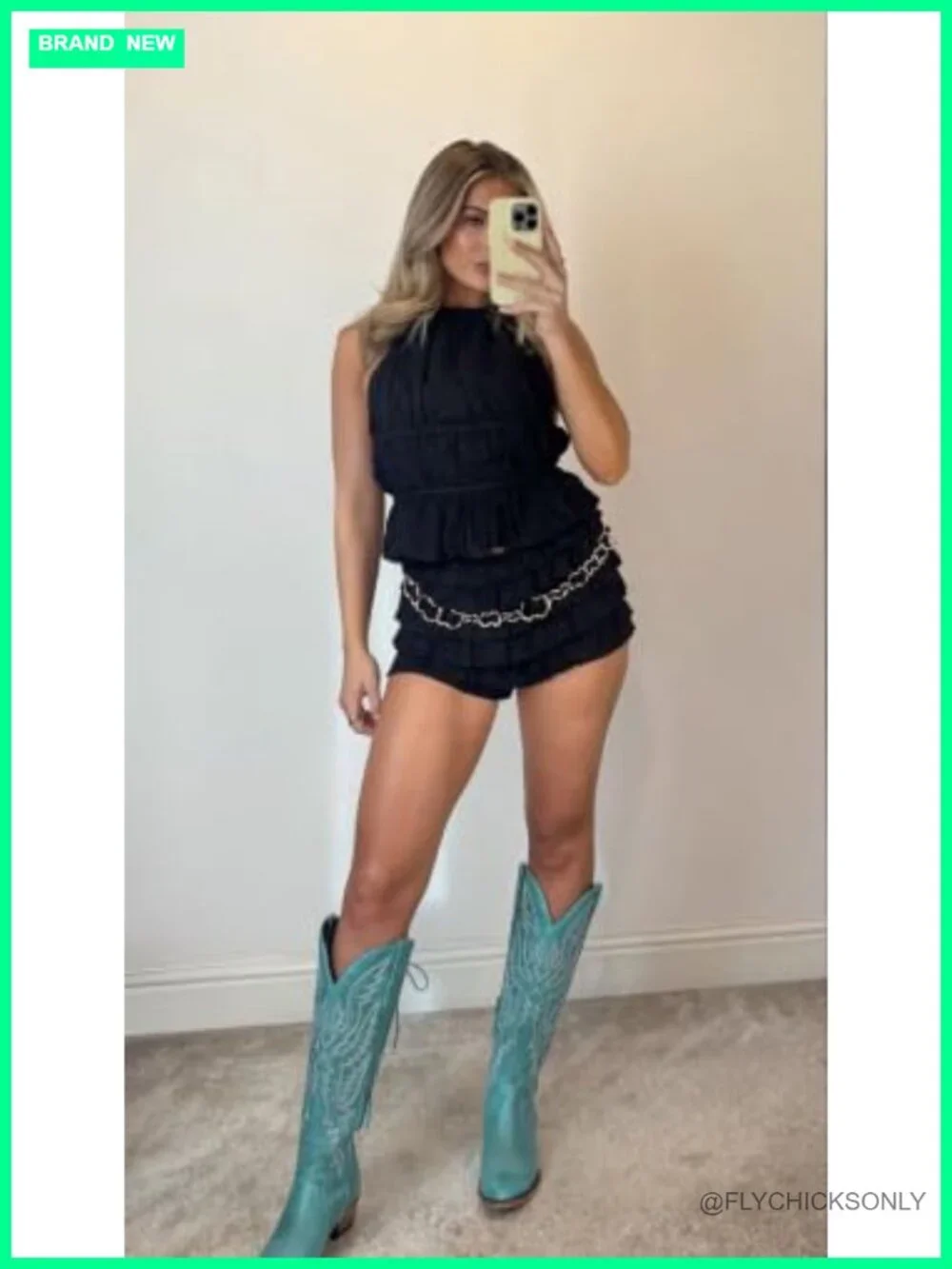 Womens Over the Knee Cowboy Boots Polyurethane Pointed Toe Stacked Heel